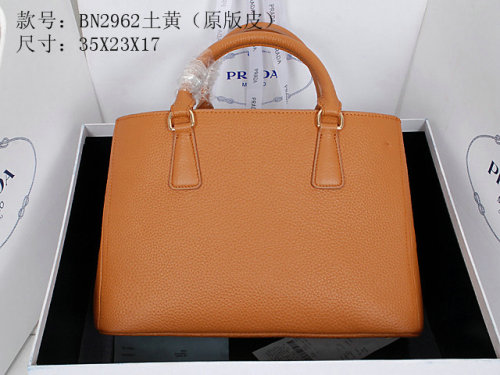 2014 Prada grainy calfskin tote bag BN2962 tan for sale
